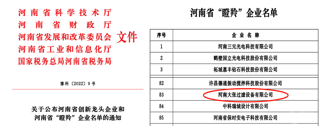 跑得“快” 跳得“高”！大張公司成功入庫河南省“瞪羚企業(yè)”名單(圖1)